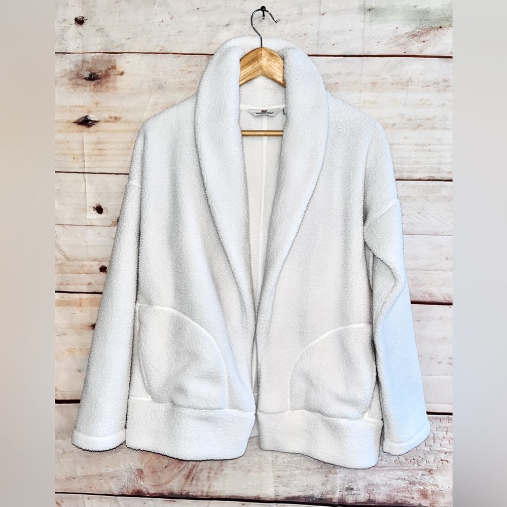 Vineyard Vines Sherpa Open Cardigan sz S - Picture 2 of 11